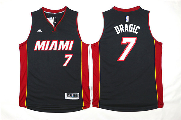 NBA Miami Heat #7 Dragic Black New Jersey