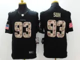Nike Miami Dolphins #93 Suh Black Limited Salute to Service Jersey