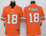 NEW Nike Denver Broncos 18 Manning Navy Orange Color Rush Limited Jersey