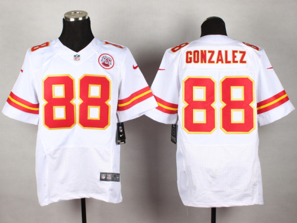 Nike Kansas City Chiefs #88 Gonzalez White Elite Jersey