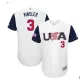2017 World Baseball USA #3 Kinsler White Classic Jersey