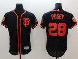 MLB San Francisco Giants #28 Posey Black Spring Training Jersey