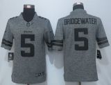 New Nike Minnesota Vikings 5 Bridgewater Gray Mens Stitched Gridiron Gray Limited Jersey