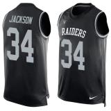 NFL Oakland Raiders #34 Jackson Black Limited Tank Top Jersey