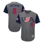 2017 World Baseball USA #2 Bregman Grey Classic Jersey