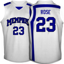 Memphis Tigers Derrick Rose 23 White College Basketball Jersey