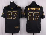 Mens Denver Broncos #27 Atwater Pro Line Black Gold Collection Jersey