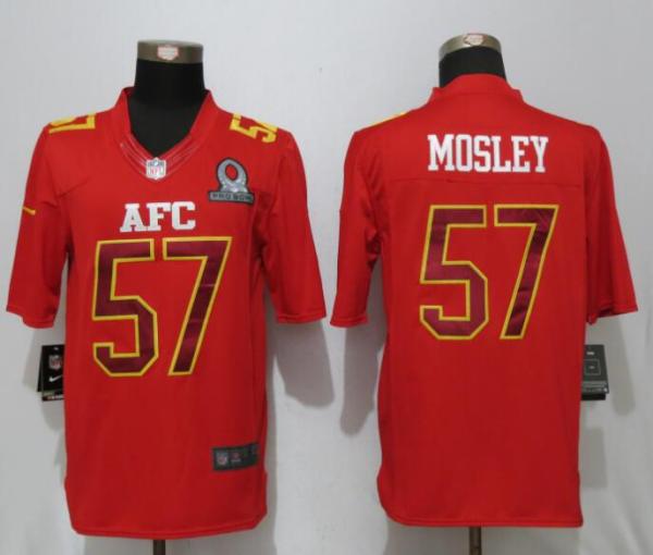 NFL Baltimore Ravens #57 Mosley AFC All Star Red Jersey