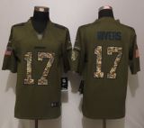 New Nike San Diego Chargers 17 Rivers Green Salute To Service Limited Jersey
