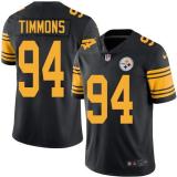 NFL Pittsburgh Steelers #94 Timmons Black Color Rush Jersey