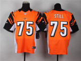 Nike Cincinnati Bengals #75 Still Orange Elite Jersey