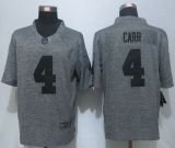 New Nike Oakland Raiders 4 Carr Gray Mens Stitched Gridiron Gray Limited Jersey