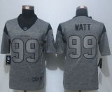 New Nike Houston Texans #99 Watt Gray Mens Stitched Gridiron Gray Limited Jersey