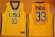 LSU Tigers Shaquille ONeal 33 NCAA Basketball Elite Jersey - Gold