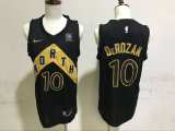 NBA Toronto Raptors #10 DeRozan Black City Jersey