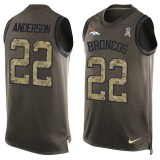 NFL Denver Broncos #22 Anderson Limited Green Salute to Service Tank Top