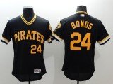 Majestic MLB Pittsburgh Pirates #24 Bonds Black Pullover Jersey