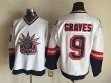 NHL New York Rangers #9 Graves White Jersey