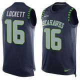 NFL Seattle Seahawks #16 Lockett Blue Limited Tank Top Jersey