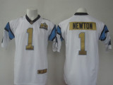 NFL Carolina Panthers #1 Newton White 50th Anniversary Jersey