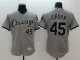 Majestic MLB Chicago White Sox #45 Jordan Grey Elite Jersey