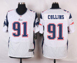 Nike New England Patriots #91 Collins Elite White Jersey