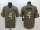 NFL Houston Texans #4 Watson Olive Salute to Service Vapor Limited Jersey