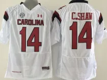 NCAA South Carolina Gamecock #14 C.Shaw White 2015 Jersey