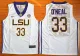 LSU Tigers Shaquille ONeal 33 NCAA Basketball Elite Jersey - White