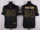 Mens Chicago Bears #34 Payton Pro Line Black Gold Collection Jersey