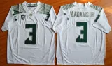 NCAA Oregon Duck Vernon Adams Jr #3 White Jersey