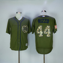 MLB Chicago Cubs #44 Rizzo Salute to Service Green Jersey