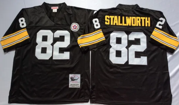 Stallworth Jersey: Reebook Throwback #82 Pittsburgh Steelers Jersey in Black