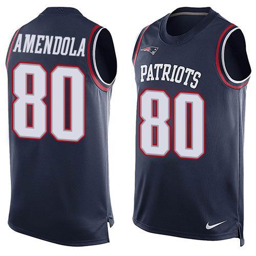 NFL New England Patriots #80 Amendola Blue Limited Tank Top Jersey