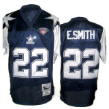 E.Smith Blue Jersey,NFL Dallas Cowboys #22 Throwback 75TH Jersey