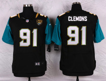 Nike Jacksonville Jaguars #91 Clemons Black Elite Jersey