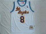 #8 Kobe Bryant White Los Angeles Lakers Throwback Jersey