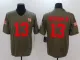 Mens New York Giants #13 Beckham JR Olive Salute to Service Limited Jersey