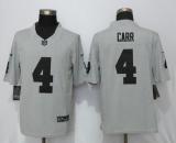 New Nike Oakland Raiders 4 Carr Gridiron Gray II Limited Jersey