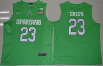NCAA Michigan State Spartans #23 Draymond Green Apple Green Jersey