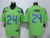 Nike Seattle Seahawks 24 Lynch Green Color Rush Limited Jersey