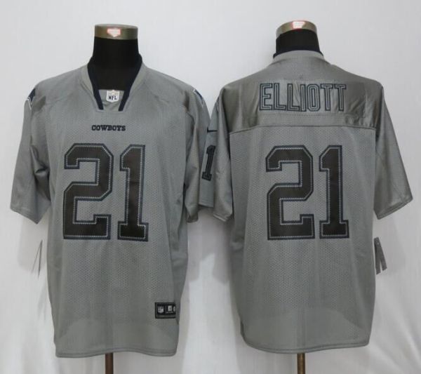 New Nike Dallas cowboys 21 Elliott Lights Out Gray Elite Jersey