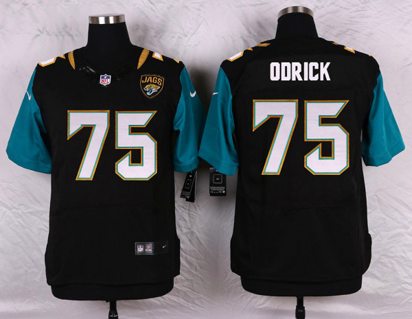 Nike Jacksonville Jaguars #75 Odrick Black Elite Jersey