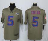 New Nike Buffalo Bills 5 Taylor Olive Salute To Service Limited Jersey