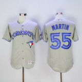 MLB Toronto Blue Jays #55 Martin Grey Majestic Jersey