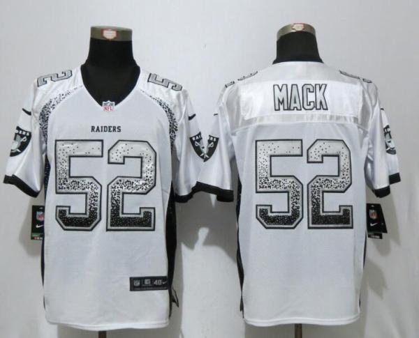 NEW Nike Oakland Raiders 52 Mack Drift Fashion White Elite Jerseys