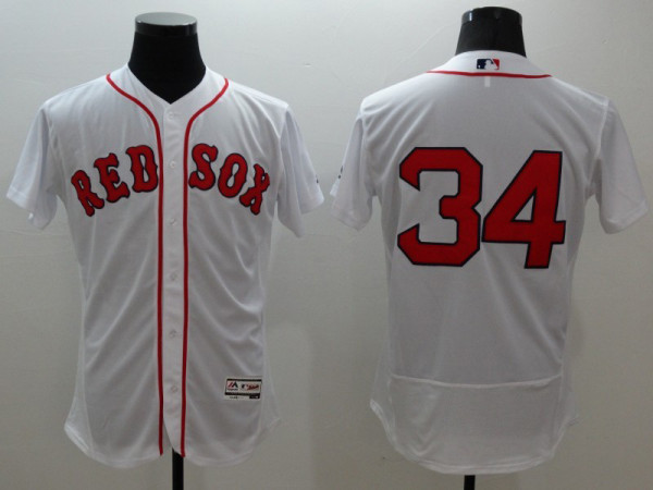 Majestic MLB Boston Red Sox #34 David Ortiz Elite White Jersey