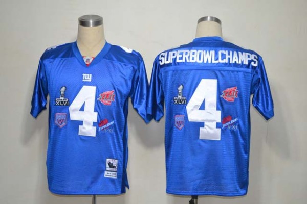 NFL Jerseys New York Giants 4 SuperBowl Champs Blue