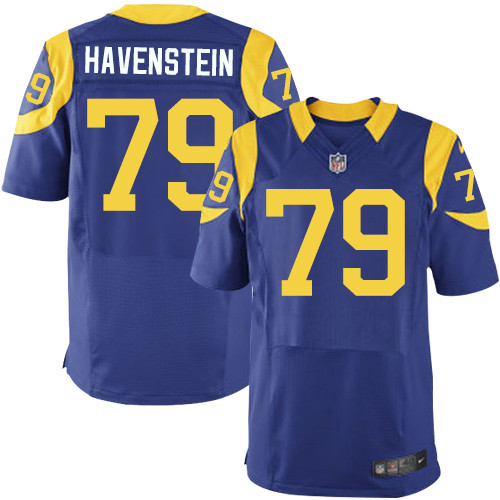 Mens Los Angeles Rams #79 Rob Havenstein Elite Blue Jersey