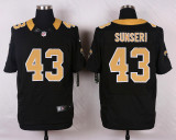 Nike New Orleans Saints #43 Sunseri Black Elite Jersey